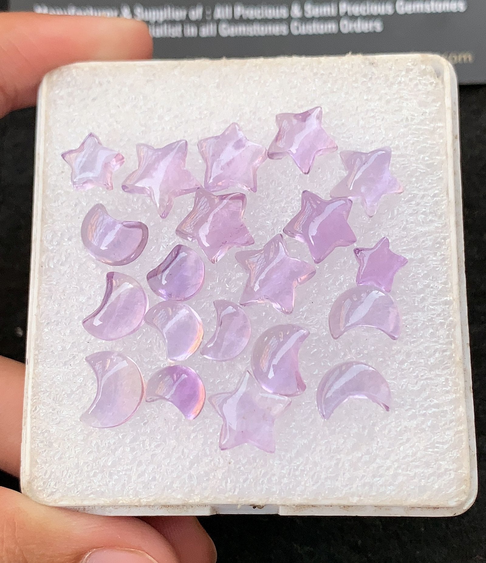 Natural Amethyst Gemstone Smooth Mix Shape Cabochon High Quality Loose Gemstones For Jewelry Making 7-10 MM Size 20 Pcs V4272