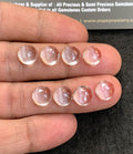 Natural Crystal Gemstone Rose Cut Round Shape Cabochon High Quality Loose Gemstones For Jewelry Making 9 MM Size 8 Pcs V4950