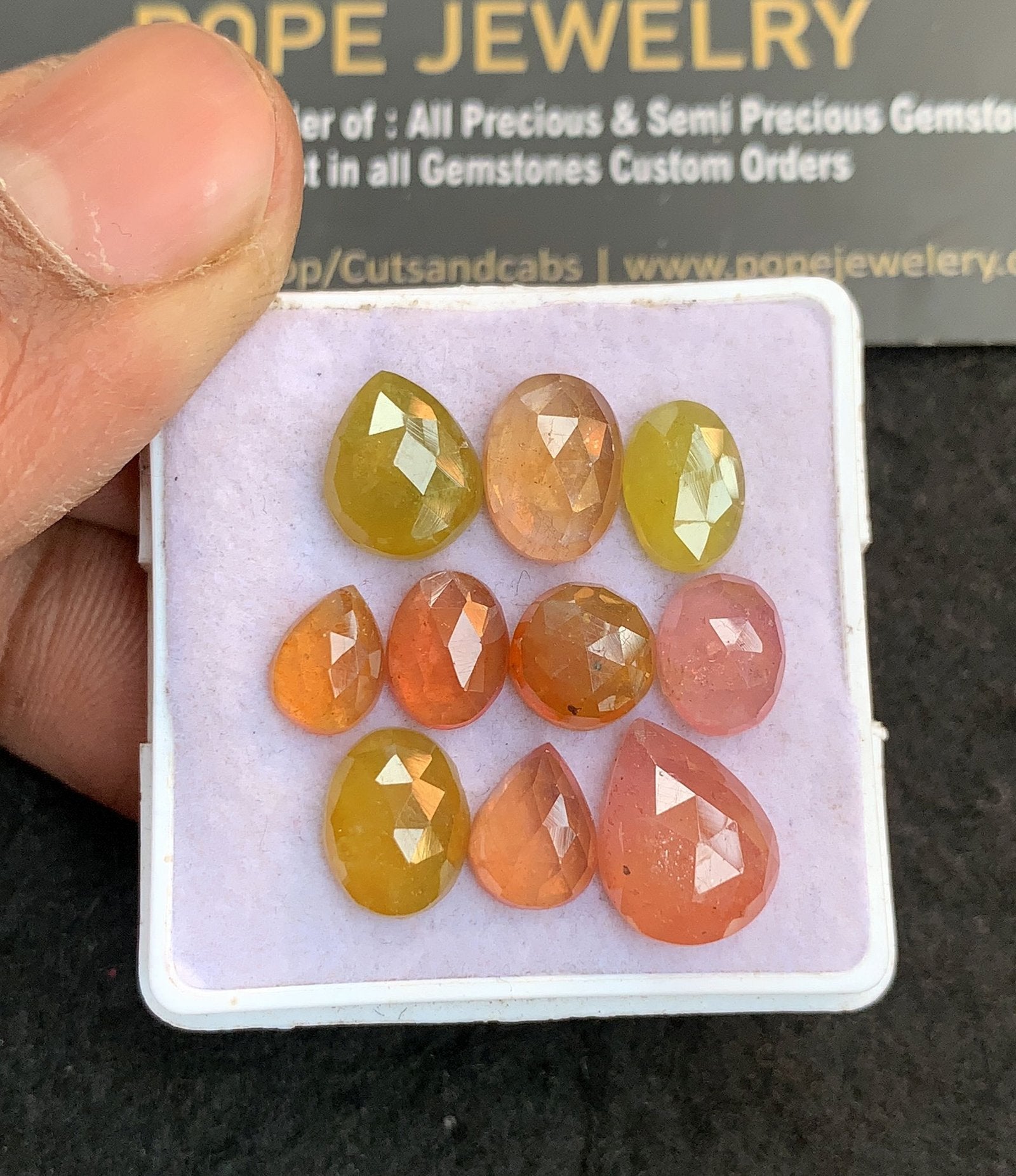 Natural Multi Sapphire Gemstone Rose Cut Mix Shape Cabochon High Quality Loose Gemstones For Jewelry Making 8-12 MM Size 10 Pcs V4761