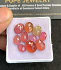 Natural Multi Sapphire Gemstone Rose Cut Mix Shape Cabochon High Quality Loose Gemstones For Jewelry Making 7-11 MM Size 10 Pcs V4766
