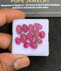 Natural Pink Silky Sapphire Gemstone Hand Carved Oval Shape Cabochon High Quality Loose Gemstones For Jewelry Making 7-11 MM Size 12 Pcs V4393