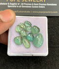 Natural Emerald Green Kyanite Gemstone Smooth Mix Shape Cabochon High Quality Loose Gemstone Wholesale Gems 7-14 MM Size 10 Pcs V4770