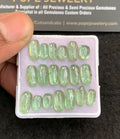 Natural Emerald Green Kyanite Gemstone Smooth Rectangle Shape Cabochon High Quality Loose Gemstone Wholesale Gems 7-10 MM Size 19 Pcs V4771