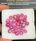 Natural Silky Sapphire Gemstone Rose Cut Mix Shape Cabochon High Quality Loose Gemstones For Jewelry Making 6-7 MM Size 27 Pcs V4403