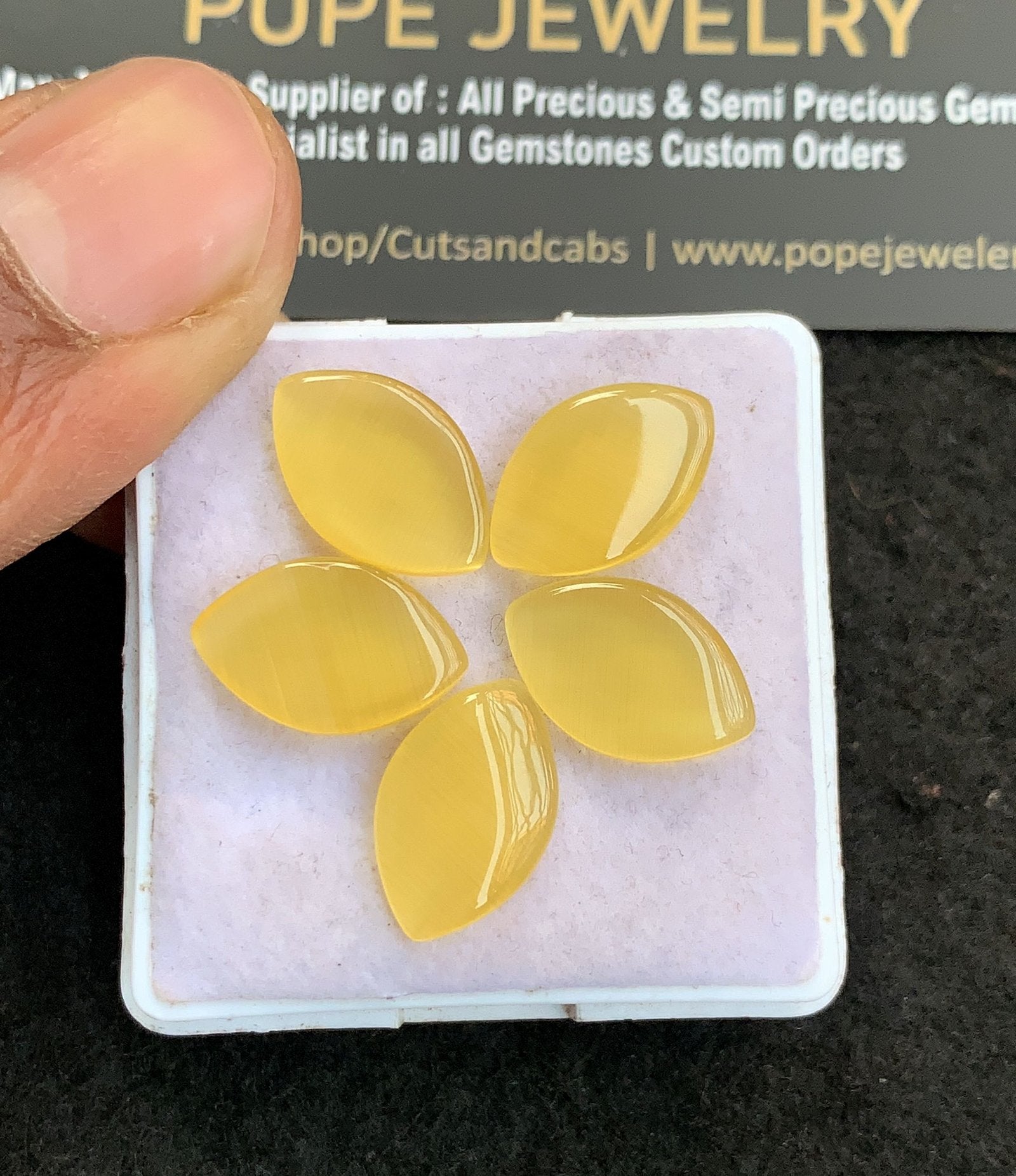 Natural Monalisa Quartz Gemstone Smooth Marquise Shape Cabochon High Quality Loose Gemstones For Jewelry Making 15x10 MM Size 5 Pcs V4781