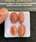 Natural Sunstone Gemstone Smooth Mix Shape Cabochon High Quality Loose Gemstones For Jewelry Making 14-21 MM Size 4 Pcs V4784