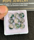 Natural Moss Agate Gemstone Rose Cut Round Shape Cabochon High Quality Loose Gemstones For Jewelry Making 9 MM Size 9 Pcs V4786