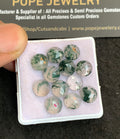 Natural Moss Agate Gemstone Rose Cut Round Shape Cabochon High Quality Loose Gemstones For Jewelry Making 8 MM Size 12 Pcs V4787