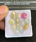 Natural Multi Sapphire Gemstone Rose Cut Fancy Shape Cabochon High Quality Loose Gemstones For Jewelry Making 8-12 MM Size 12 Pcs V4791