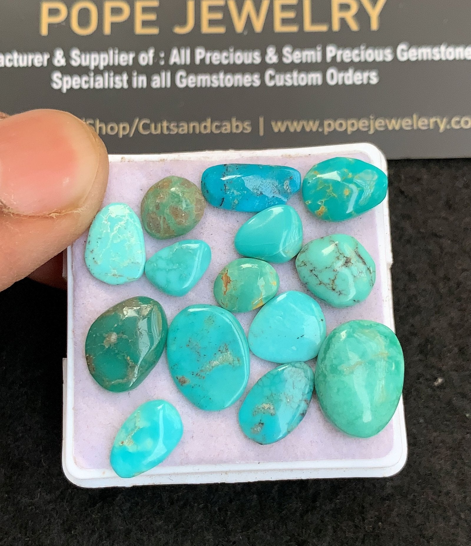 Natural Arizona Turquoise Gemstone Smooth Fancy Shape Cabochon High Quality Loose Gemstones For Jewelry Making 8-14 MM Size 14 Pcs V4793