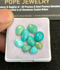 Natural Arizona Turquoise Gemstone Smooth Fancy Shape Cabochon High Quality Loose Gemstones For Jewelry Making 7-11 MM Size 9 Pcs V4794