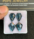 Natural Teal Green Kyanite Gemstone Rose Cut Fancy Shape Cabochon High Quality Loose Gemstones For Jewelry Making 15-16 MM Size 4 Pcs V4795