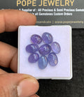 Natural Tanzanite Gemstone Smooth Oval Shape Cabochon High Quality Loose Gemstones For Jewelry Making 9-11 MM Size 8 Pcs V4419