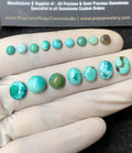 Natural Tibetan Turquoise Gemstone Smooth Mix Shape Cabochon High Quality Loose Gemstones For Jewelry Making 5-9 MM Size 16 Pcs V2804