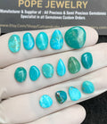 Natural Tibetan Turquoise Gemstone Smooth Mix Shape Cabochon High Quality Loose Gemstones For Jewelry Making 7-12 MM Size 15 Pcs V2810