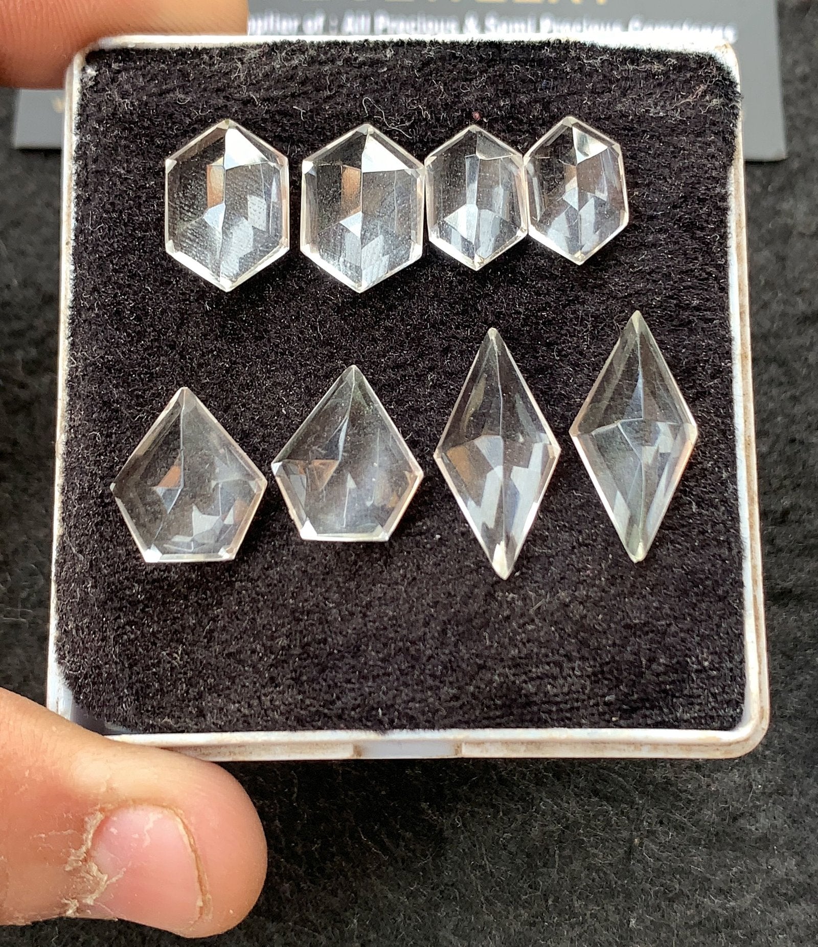 Natural Crystal Gemstone Step Cut Mix Shape Cabochon High Quality Loose Gemstones For Jewelry Making 14-20 MM Size 4 Pair V4283