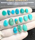 Natural Tibetan Turquoise Gemstone Smooth Mix Shape Cabochon High Quality Loose Gemstones For Jewelry Making 7-13 MM Size 15 Pcs V2815
