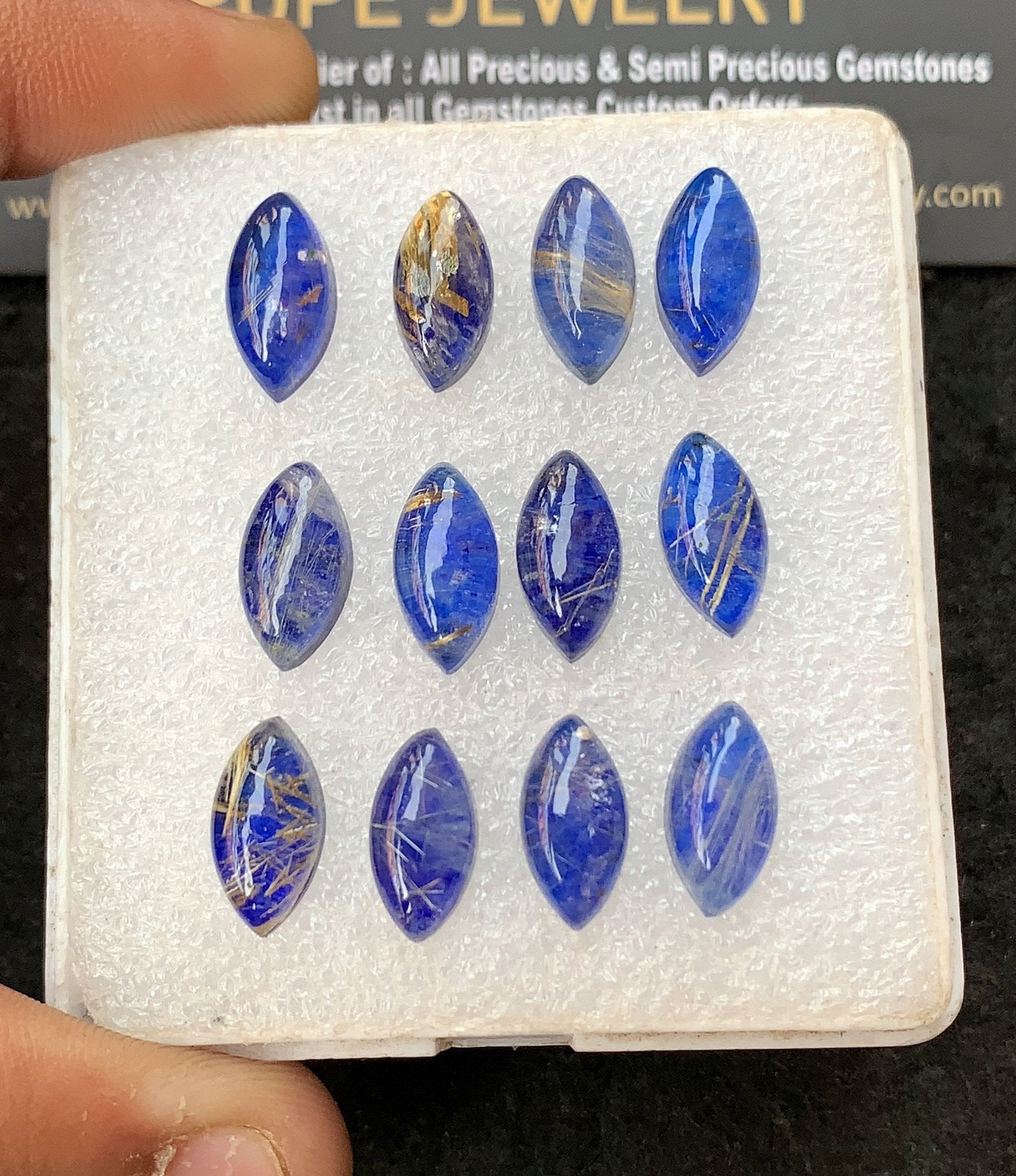 Natural Lapis Lazuli Doublet Gemstone Smooth Marquise Shape Cabochon High Quality Loose Gemstones For Jewelry Making 13x7 MM Size 12 Pcs V4292