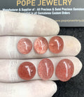 Natural Strawberry Quartz Gemstone Smooth Mix Shape Cabochon High Quality Loose Gemstones For Jewelry Making 12-16 MM Size 6 Pcs V4433
