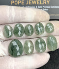 Natural Green Rutile Gemstone Rose Cut fancy Shape Cabochon High Quality Loose Gemstones For Jewelry Making 12-19 MM Size 9 Pcs V4436