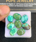 Natural Tibetan Turquoise Gemstone Smooth Oval Shape Cabochon High Quality Loose Gemstones For Jewelry Making 11-14 MM Size 8 Pcs V4803