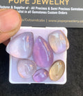 Natural Ametrine Gemstone Smooth Mix Shape Cabochon High Quality Loose Gemstones For Jewelry Making 11-22 MM Size 6 Pcs V4813