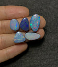 Natural Australian Opal Gemstone Smooth Mix Shape Cabochon High Quality Loose Gemstones For Jewelry Making 13-19 MM Size 5 Pcs SM20880