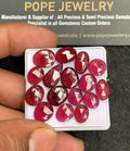 Natural Garnet Gemstone Rose Cut Fancy Shape Cabochon High Quality Loose Gemstones For Jewelry Making 9-14 MM Size 15 Pcs V4454