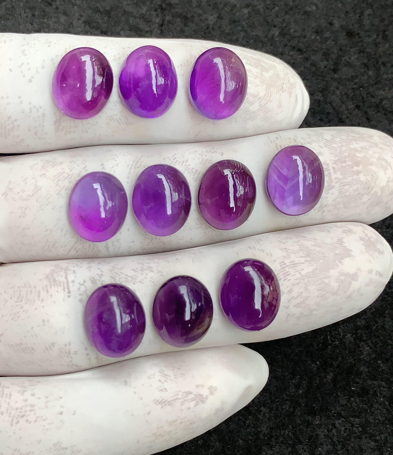 Natural Amethyst Gemstone Smooth Oval Shape Cabochon High Quality Loose Gemstones For Jewelry Making 12x10 MM Size 10 Pcs V4455