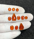 Natural Orange Kyanite Gemstone Rose Cut Mix Shape Cabochon High Quality Loose Gemstones For Jewelry Making 6-15 MM Size 11 Pcs V4456