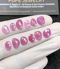 Natural Pink Sapphire Gemstone Rose Cut Fancy Shape Cabochon High Quality Loose Gemstones For Jewelry Making 8-11 MM Size 12 Pcs SM24689