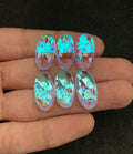 Rainbow Quartz Gemstone Mystic Rainbow Quartz Rose Cut Oval Shape Gemstone 20x10 MM 6 Pieces Cabochon High Quality Wholesale gems SM24027