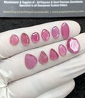 Natural Pink Sapphire Gemstone Step Cut Fancy Shape Cabochon High Quality Loose Gemstones For Jewelry Making 7-12 MM Size 11 Pcs SM24693