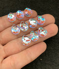 Rainbow Quartz Gemstone Mystic Rainbow Quartz Rose Cut Pear Shape Gemstone 12x10 MM 10 Pieces Cabochon High Quality Wholesale gems SM24031