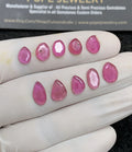 Natural Pink Sapphire Gemstone Step Cut Fancy Shape Cabochon High Quality Loose Gemstones For Jewelry Making 7-11 MM Size 10 Pcs SM24695