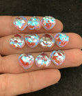 Rainbow Quartz Gemstone Mystic Rainbow Quartz Rose Cut Heart Shape Gemstone 12 MM 10 Pieces Cabochon High Quality Wholesale gems SM24032