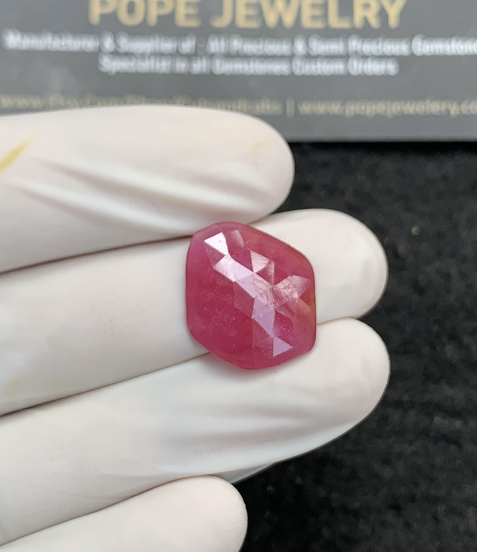 Natural Pink Sapphire Gemstone Rose Cut Fancy Shape Cabochon High Quality Loose Gemstones For Jewelry Making 17x15x3 MM Size 1 Pcs SM24701