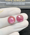 Natural Silky Sapphire Gemstone Rose Cut Round Shape Cabochon High Quality Loose Gemstones For Jewelry Making 12 MM Size 2 Pcs SM24703