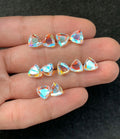 Rainbow Quartz Gemstone Mystic Rainbow Quartz Faceted Cut Trillion Shape Gemstone 8 MM 12 Pieces High Quality Wholesale gems SM24048