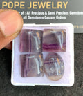 Natural Fluorite Gemstone Smooth Mix Shape Cabochon High Quality Loose Gemstones For Jewelry Making 15-18 MM Size 4 Pcs V4823
