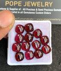 Natural Garnet Gemstone Smooth Cushion Shape Cabochon High Quality Loose Gemstones For Jewelry Making 8 MM Size 13 Pcs V4828