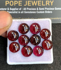 Natural Garnet Gemstone Smooth Round Shape Cabochon High Quality Loose Gemstones For Jewelry Making 9-10 MM Size 10 Pcs V4831