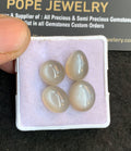 Natural Gray Moonstone Gemstone Smooth Mix Shape Cabochon High Quality Loose Gemstones For Jewelry Making 11-13 MM Size 4 Pcs V4833