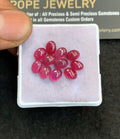 Natural Thailand Pink Sapphire Gemstone Smooth Oval Shape Cabochon High Quality Loose Gemstones For Jewelry Making 6-7 MM Size 11 Pcs V4846