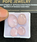 Natural Rose Quartz Gemstone Rose Cut Fancy Shape Cabochon High Quality Loose Gemstones For Jewelry Making 13-20 MM Size 4 Pcs V4852