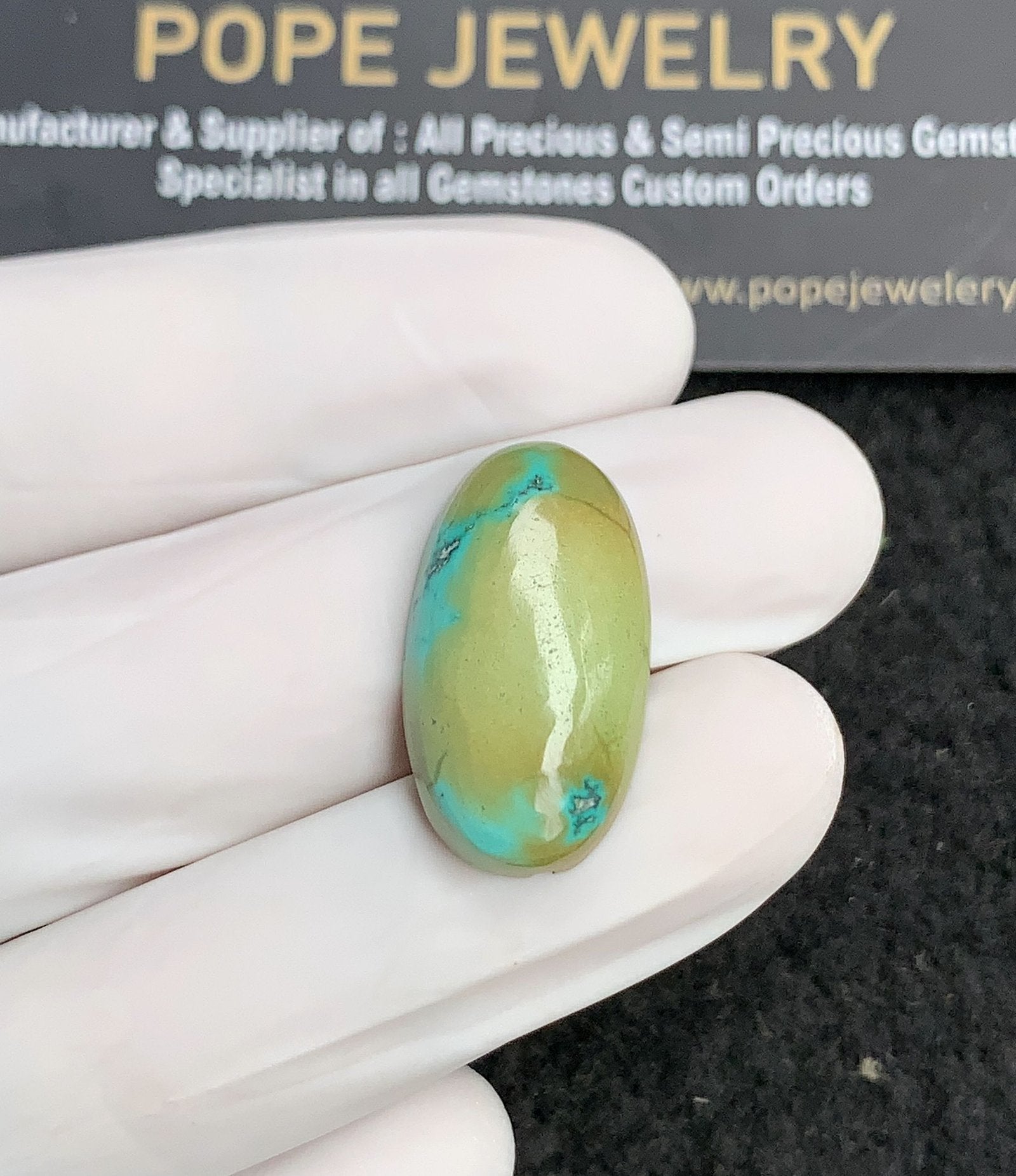 Natural Tibetan Turquoise Gemstone Smooth Oval Shape Cabochon High Quality Loose Gemstones For Jewelry Making 23x13x6 MM Size 1 Pc V2824