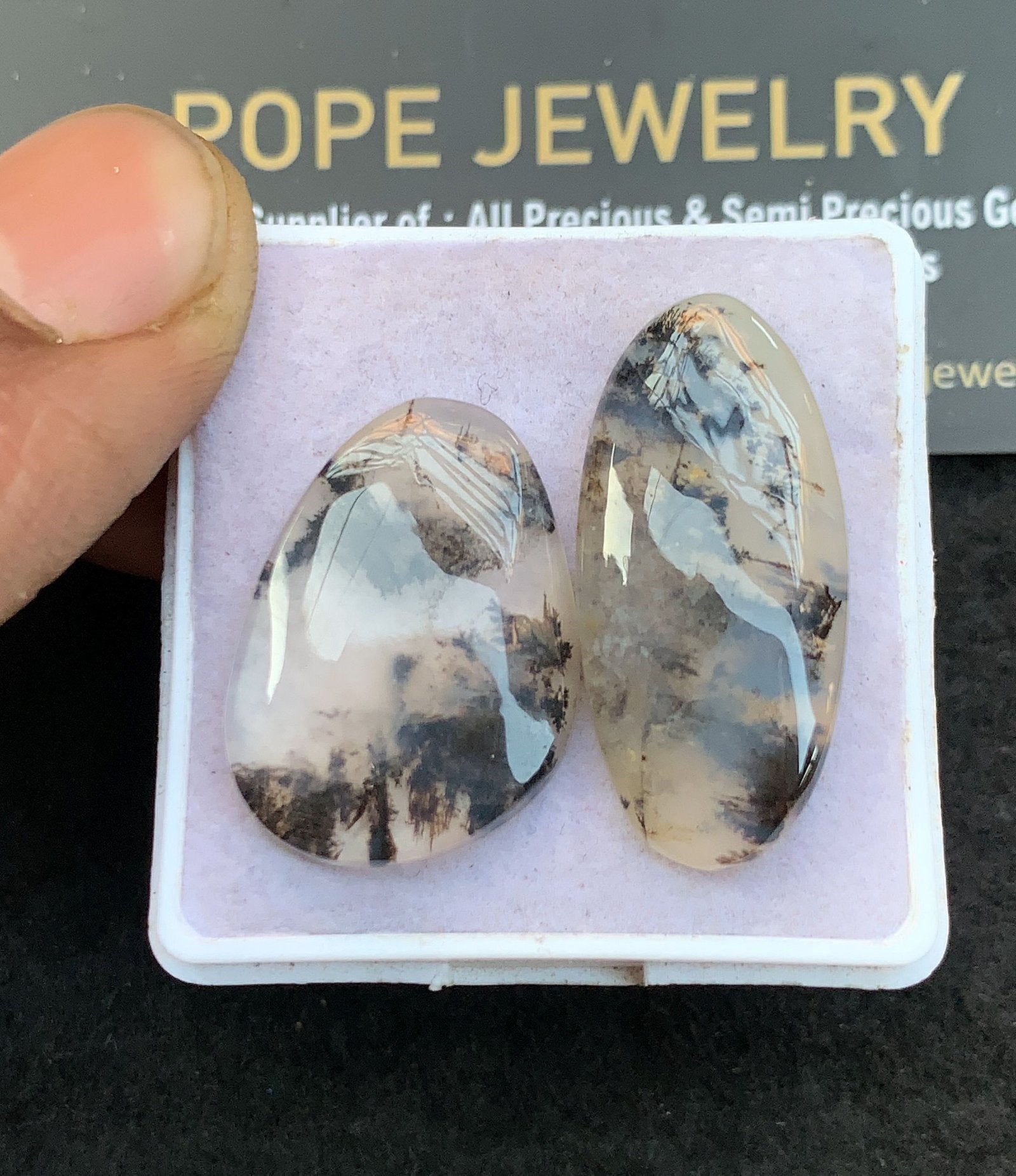 Natural Peru Opal Gemstone Smooth Fancy Shape Cabochon High Quality Loose Gemstones For Jewelry Making 25-30 MM Size 2 Pcs V4859
