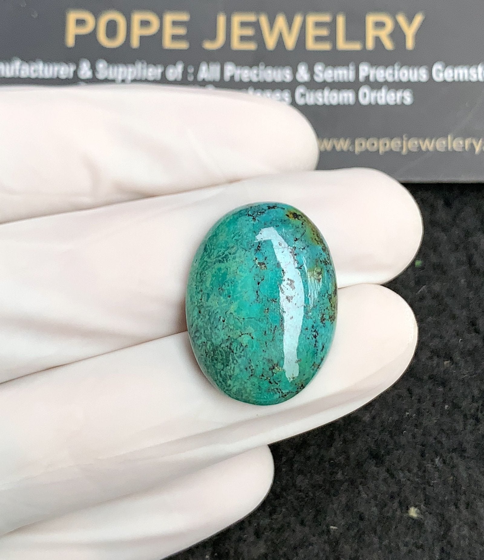 Natural Tibetan Turquoise Gemstone Smooth Oval Shape Cabochon High Quality Loose Gemstones For Jewelry Making 23x17x6 MM Size 1 Pc V2825