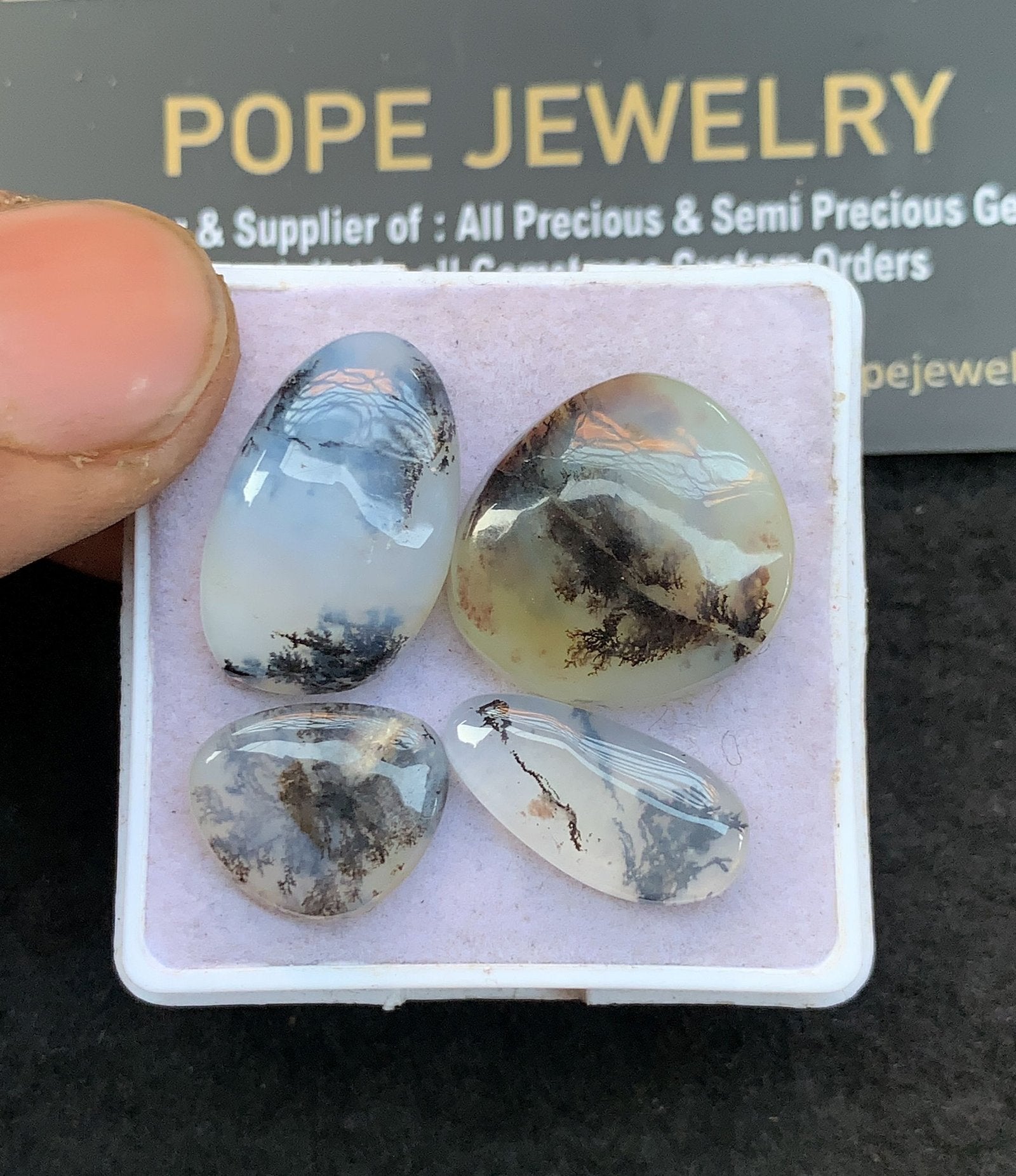 Natural Peru Opal Gemstone Smooth Fancy Shape Cabochon High Quality Loose Gemstones For Jewelry Making 14-19 MM Size 4 Pcs V4860