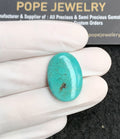 Natural Tibetan Turquoise Gemstone Smooth Oval Shape Cabochon High Quality Loose Gemstones For Jewelry Making 23x16x4 MM Size 1 Pc V2826